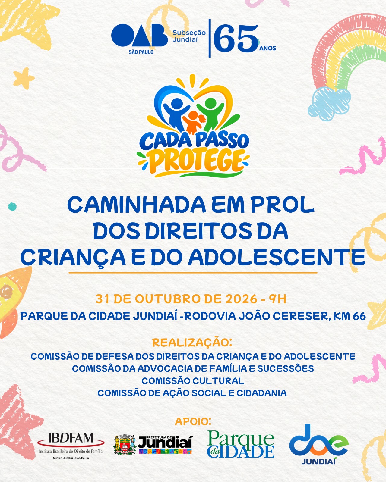 Caminhada em Prol dos Direitos da Criança e do Adolescente - Cada Passo Protege