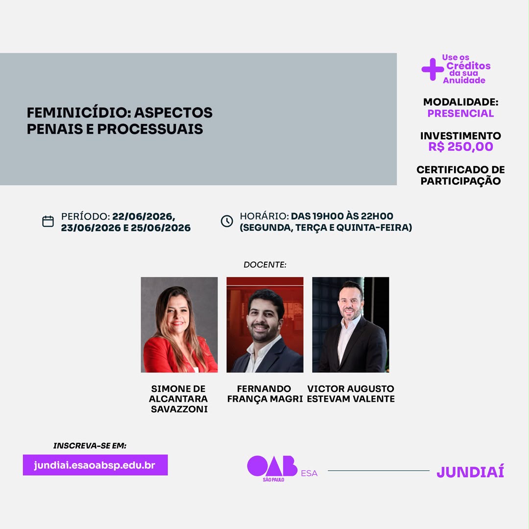 Feminicídio: Aspectos Penais e Processuais
