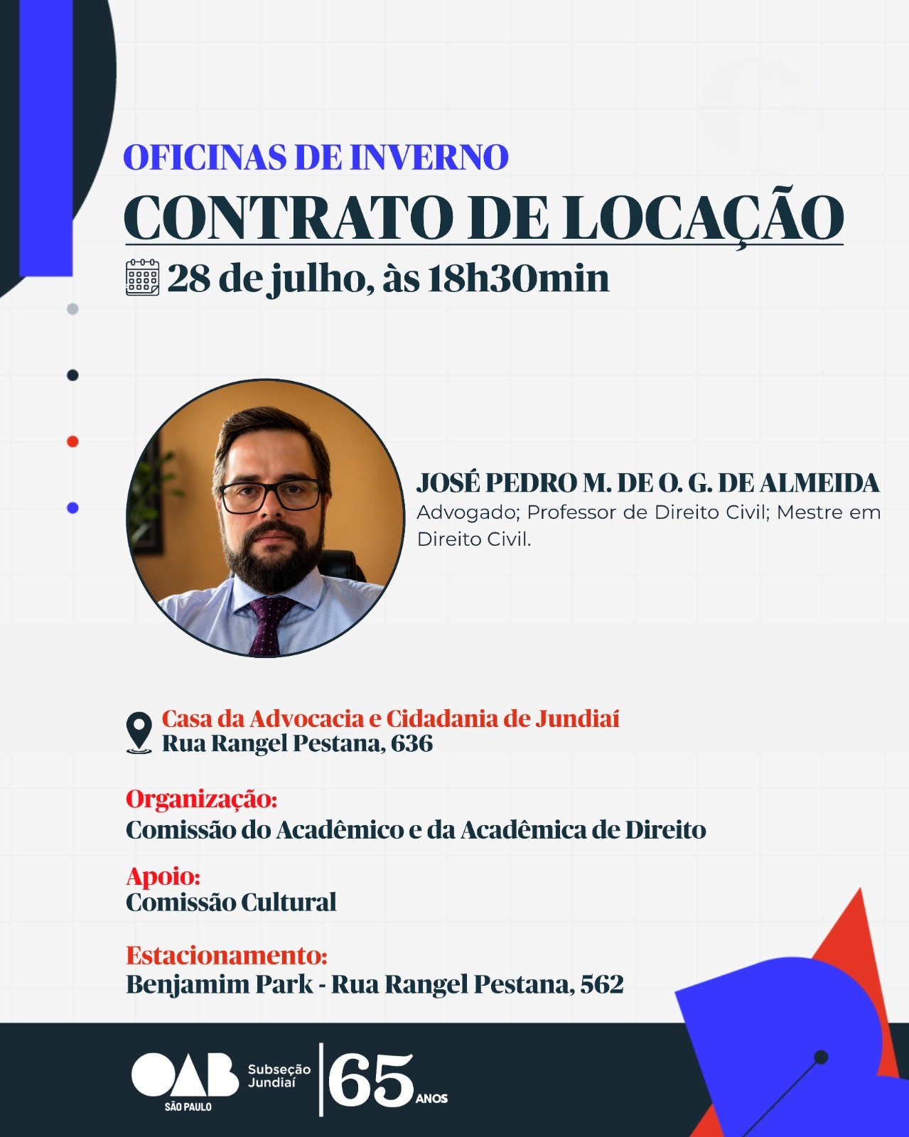 Oficinas de Inverno: Contrato de Locação