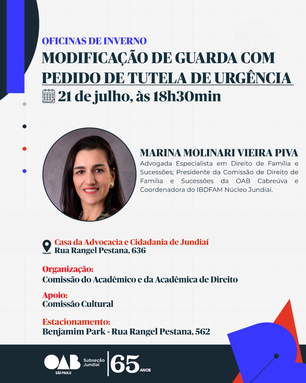 Oficinas de Inverno: Modificação de Guarda