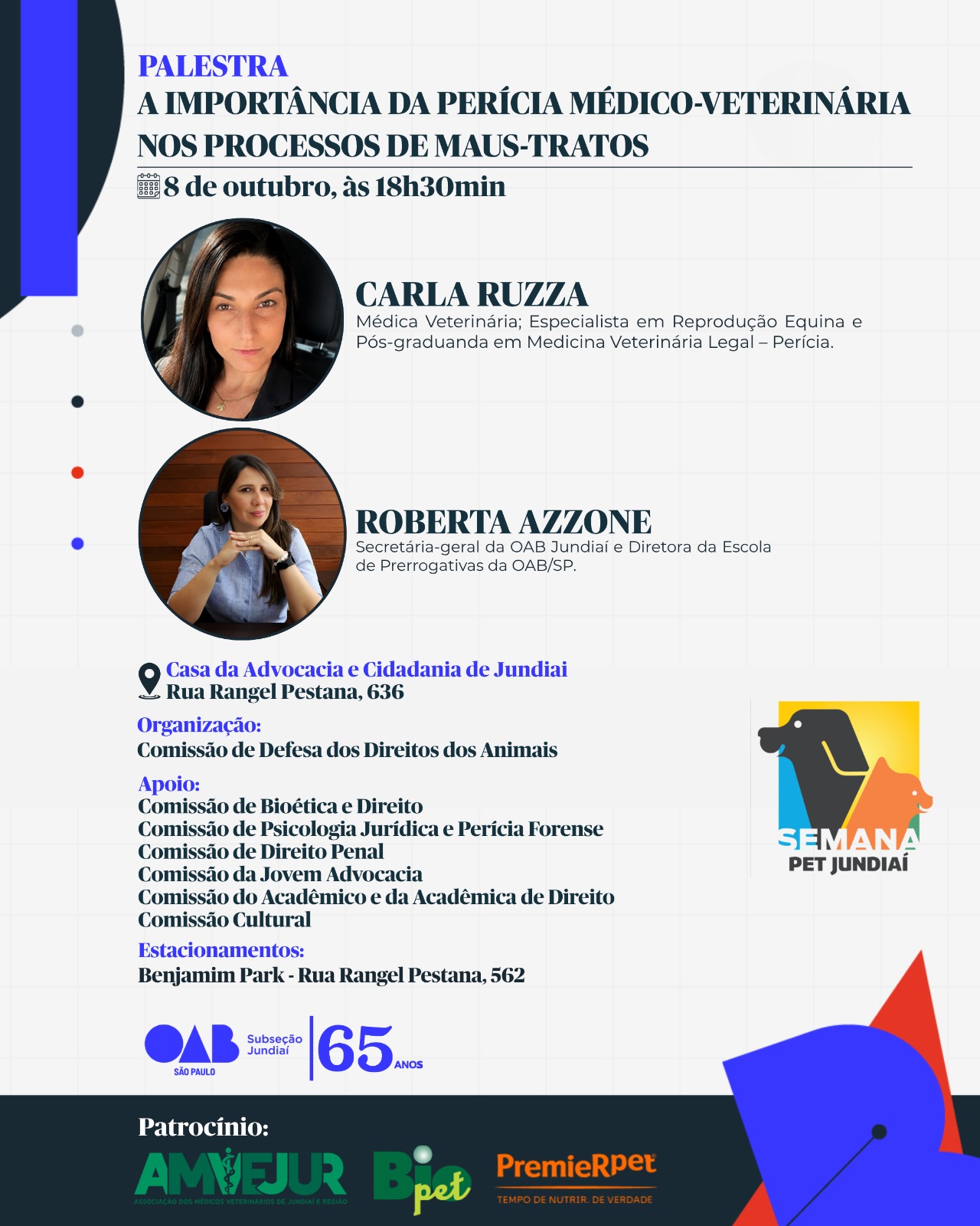 Palestra: A Importância da Perícia Médico-Veterinária nos Processos de Maus-Tratos
