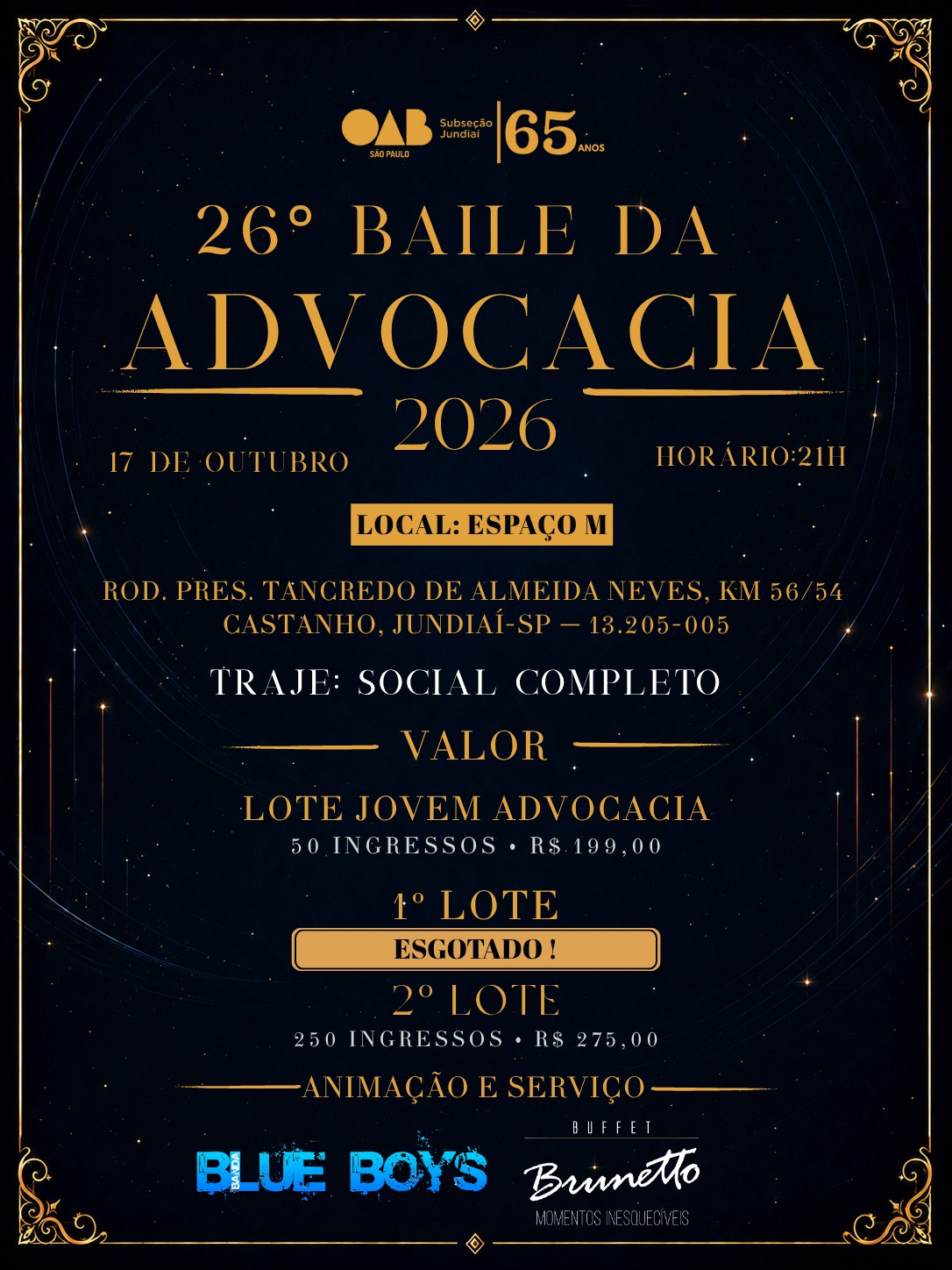 26º Baile da Advocacia 2026